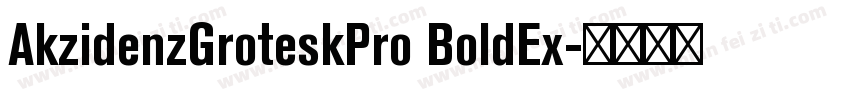 AkzidenzGroteskPro BoldEx字体转换